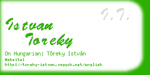istvan toreky business card